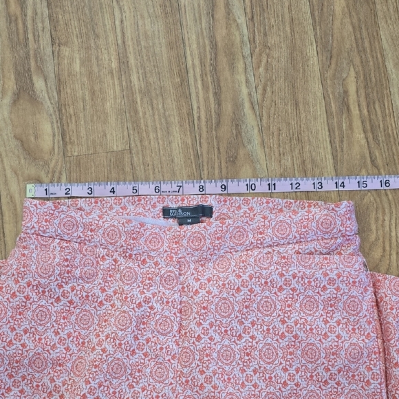 89th & Madison Coral And White Capri Pants - Picture 5 of 7